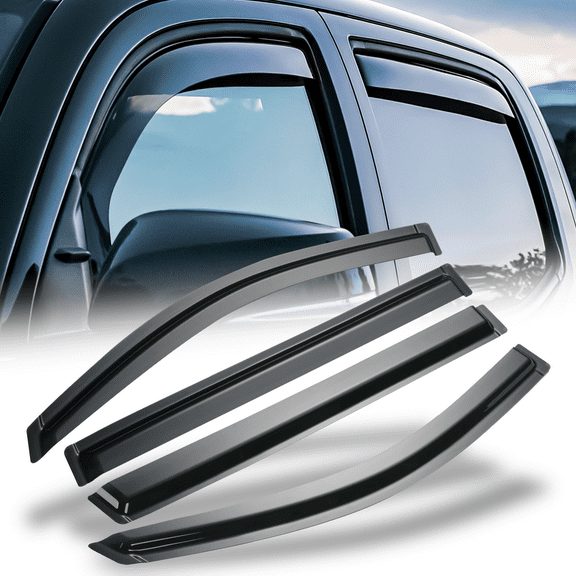 Magshion Window Visor Deflector Sun Rain Guard Smoke Tinted for 2005 2006 2007 2008 2009 2010 Toyota Sienna, 4 Pcs Set Outside Mount