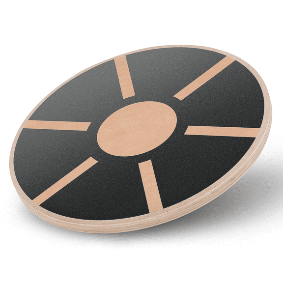 Magshion Wooden Wobble Balance Board with 360 Degree Rotation, Exercise Balance Trainer for Standing Desk Core Training, Black