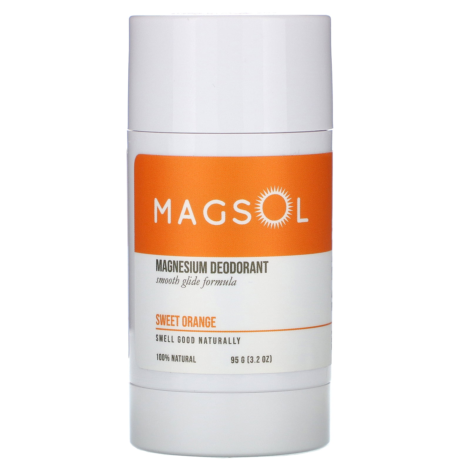 Magsol Magnesium Deodorant, Sweet Orange, 3.2 oz (95 g)