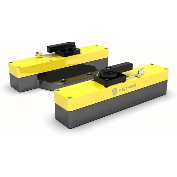 Magswitch Power Feeder Mount, Cast Iron Tablesaw Table Low Profile Mount, Switchable 4 Magnet Mounting Plate for Large, 1hp Power Feeders