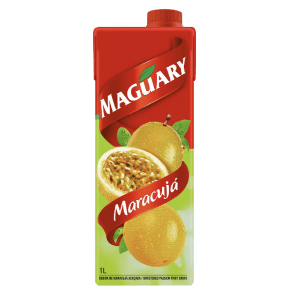 Maguary Passion Fruit Nectar 33.8 fl oz (1L) Pack of 2 | Brazilian Maracuja Juice Drink