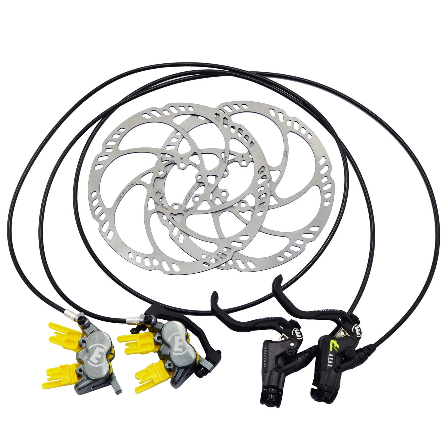 MAGURA MT7 ローター スペアパーツ付き Hydraulic Disc Brake Set Magura MT7 Pro 4-Piston - Front & Rear