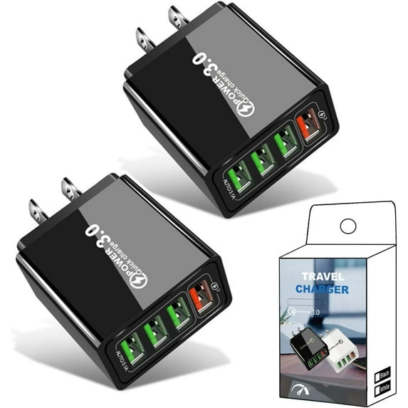 Magvolt Charger, Mag Volt Pro Phone Charger, 4-Port Chargers, Multi-Protection System, Travel Fast Charging, for All Phones (2PCS*B)