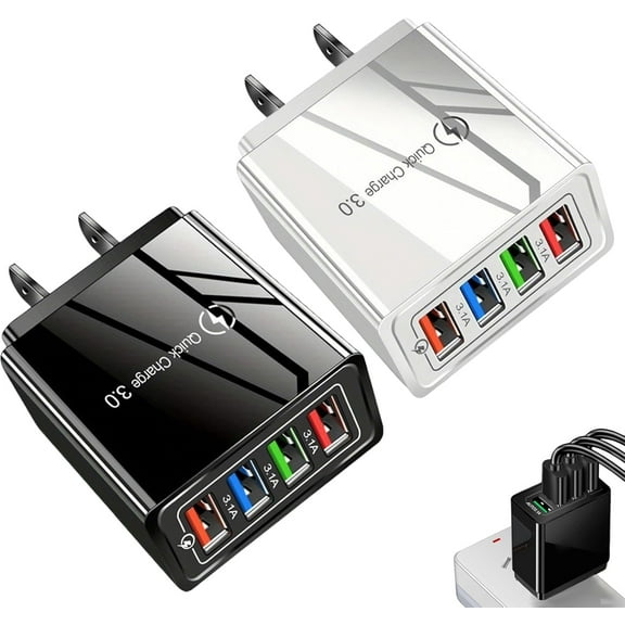 Magvolt Pro Phone Charger, 4-Port Quick Charge 3.0 Hub with Smart Power Detection, Intelligent Temperature Control and Multi-Protection System, Universal Compatibility for All Phones