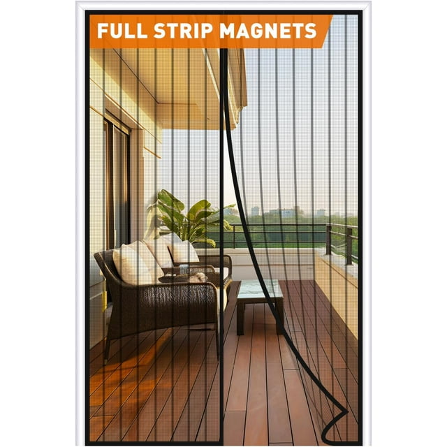 Magzo Full Strip Screen Door Fits Door Size 72 X 82 Inches