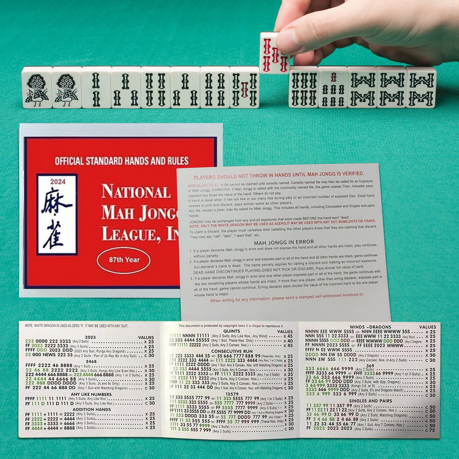 2025 Mahjong Card Free Bernadette Simpson