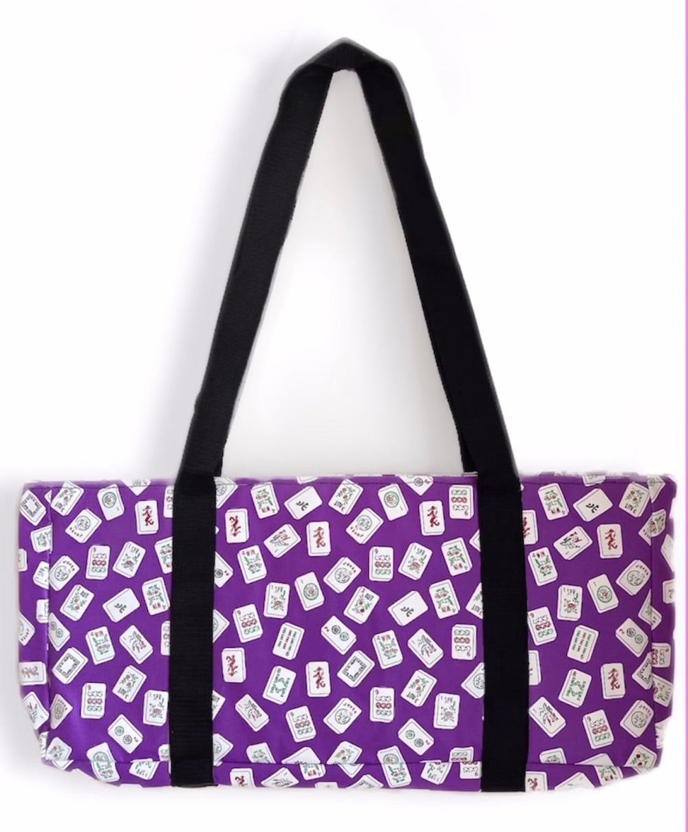 Mah Jongg Direct Purple Color Tiles MJ Designer Logo Soft Replacement Case, includes two matching wraps and a bonus bag, (Replacement Soft Case Only - tiles, trays, racks and pushers not included)