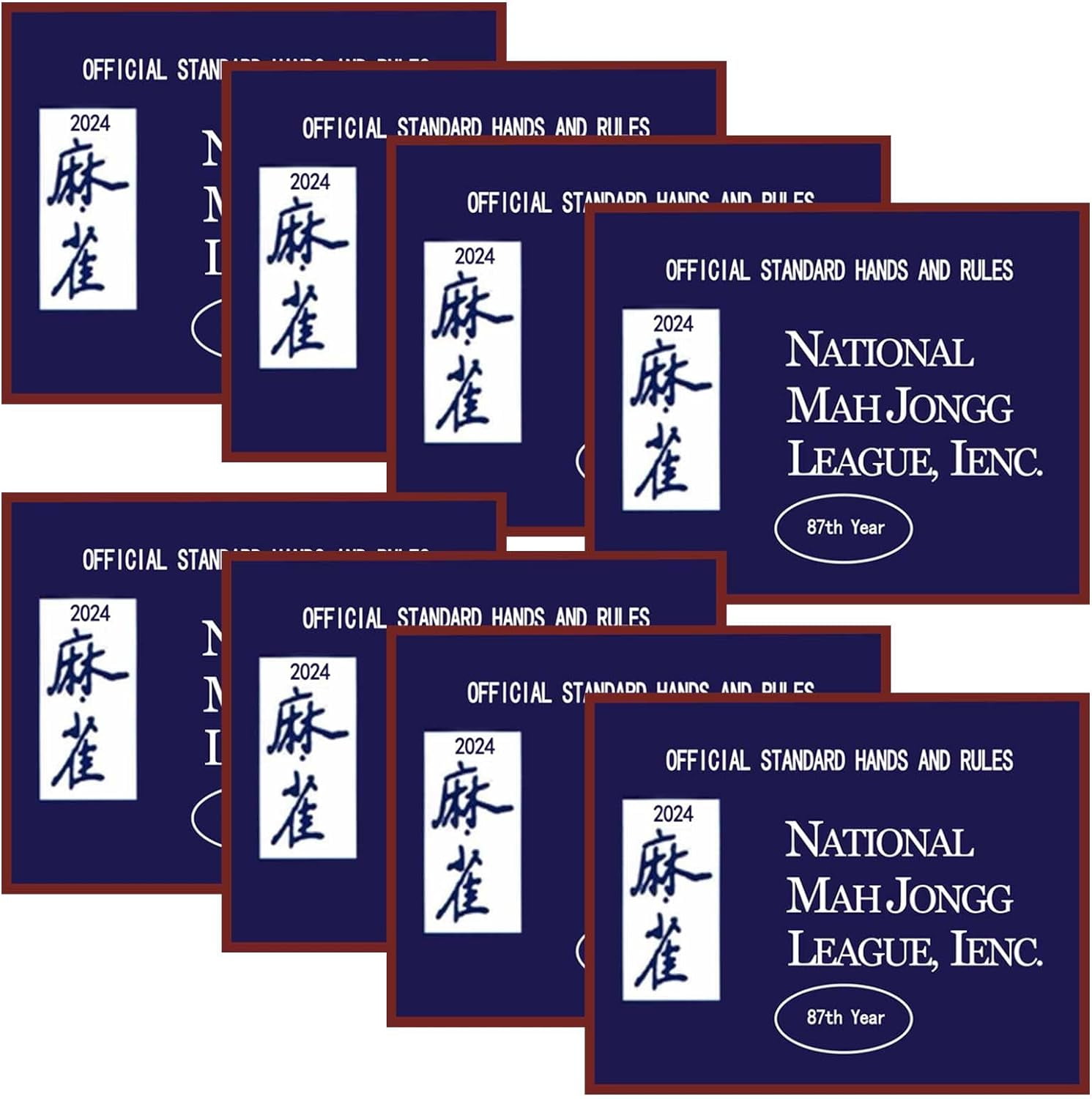 Mah Jongg League 2024 Card, 2024 Mah Jongg Card, National Mahjong