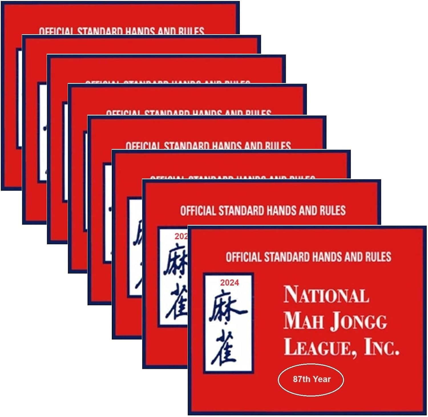 Mah Jongg League 2024 Large Size Card, Mah Jongg Card, 4PCS National