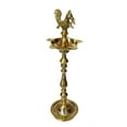 thumbnail image 1 of Mahabharat Diya || Kuthu Vilakku || Brass Oil Lamp Traditionally Designed Nakasi with Annapakshi/Peacock- Size: Height- 16 inches, 1 of 5