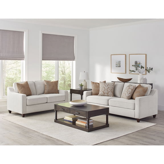 Mahaffey Beige 2-piece Track Arm Living Room Set
