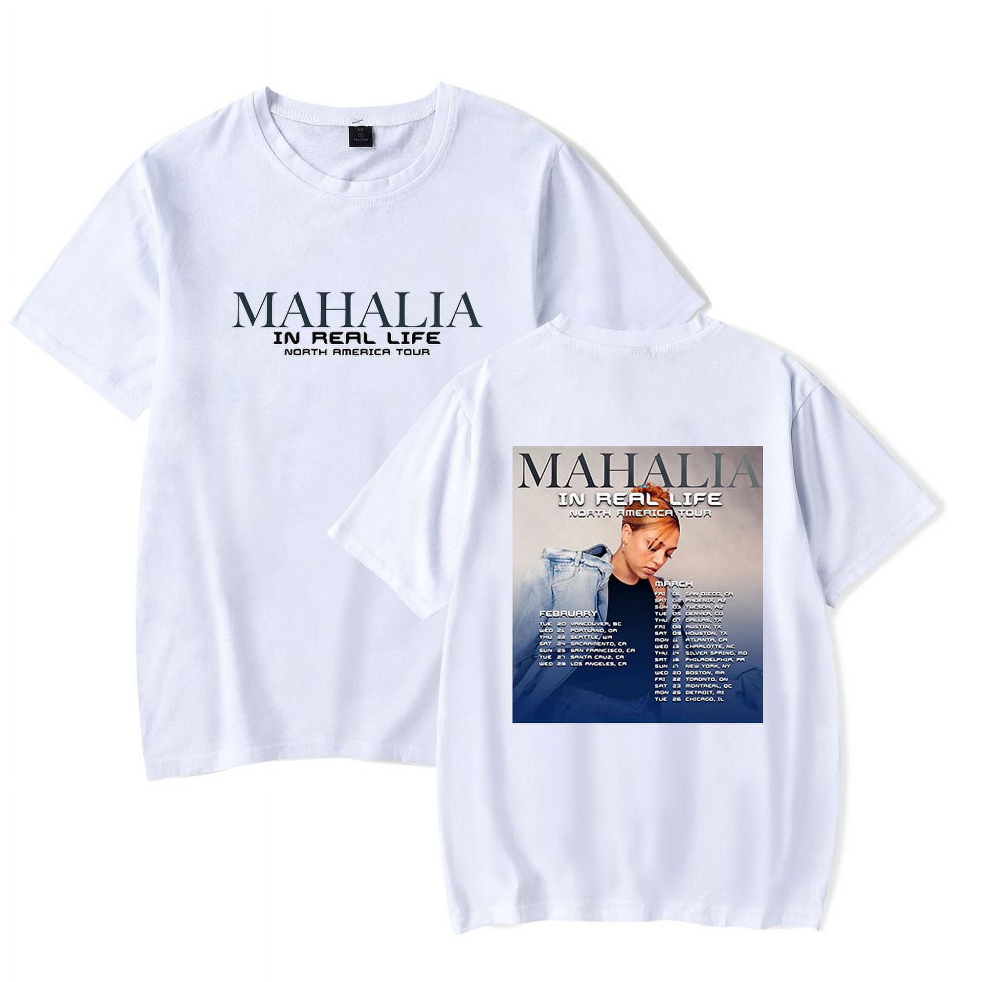 Mahalia T-shirt In Real Life Tour Merch Women Men Crewneck Casual Fshon  Short Sleeve Tee 