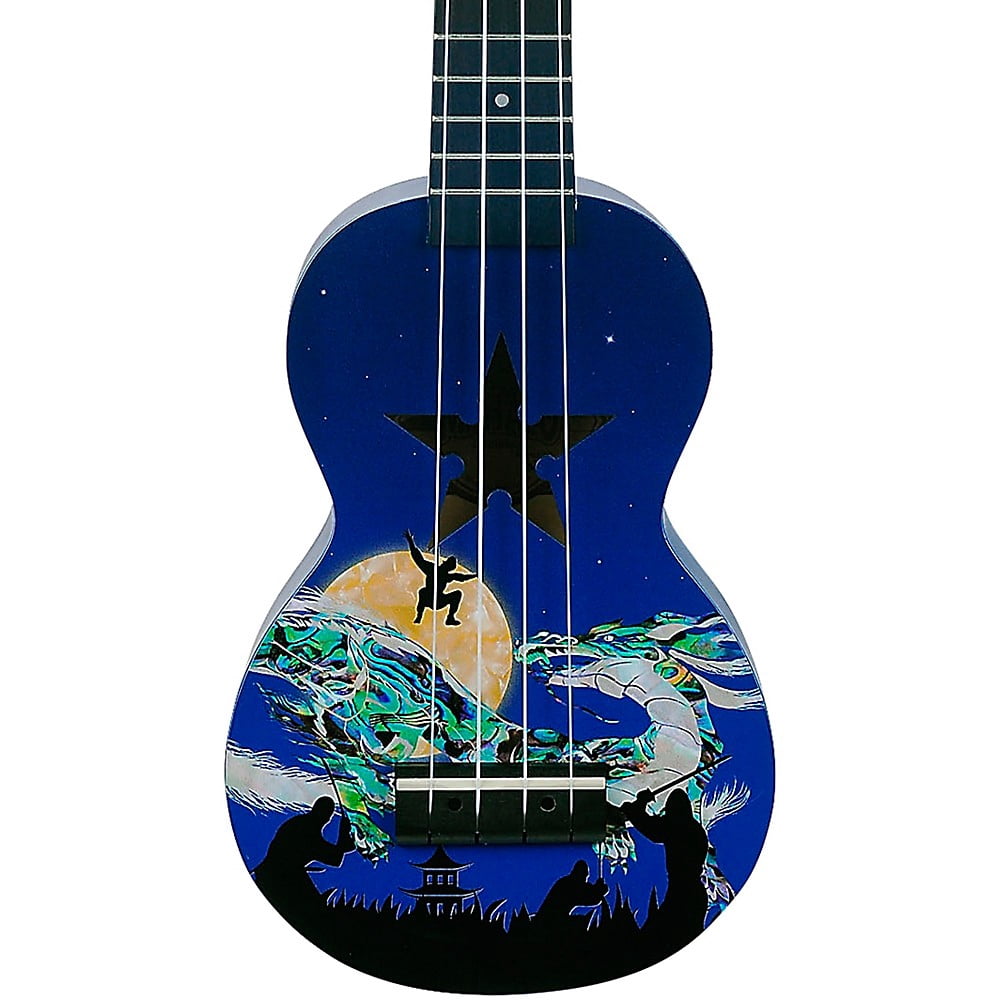 Mahalo Ukuleles MA1NJ-U Art Series Soprano Ukulele Guitar - Ninja Motiff