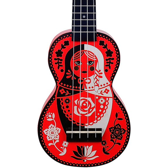 Mahalo Art Series Soprano Ukulele With Bag Russian Doll Motif