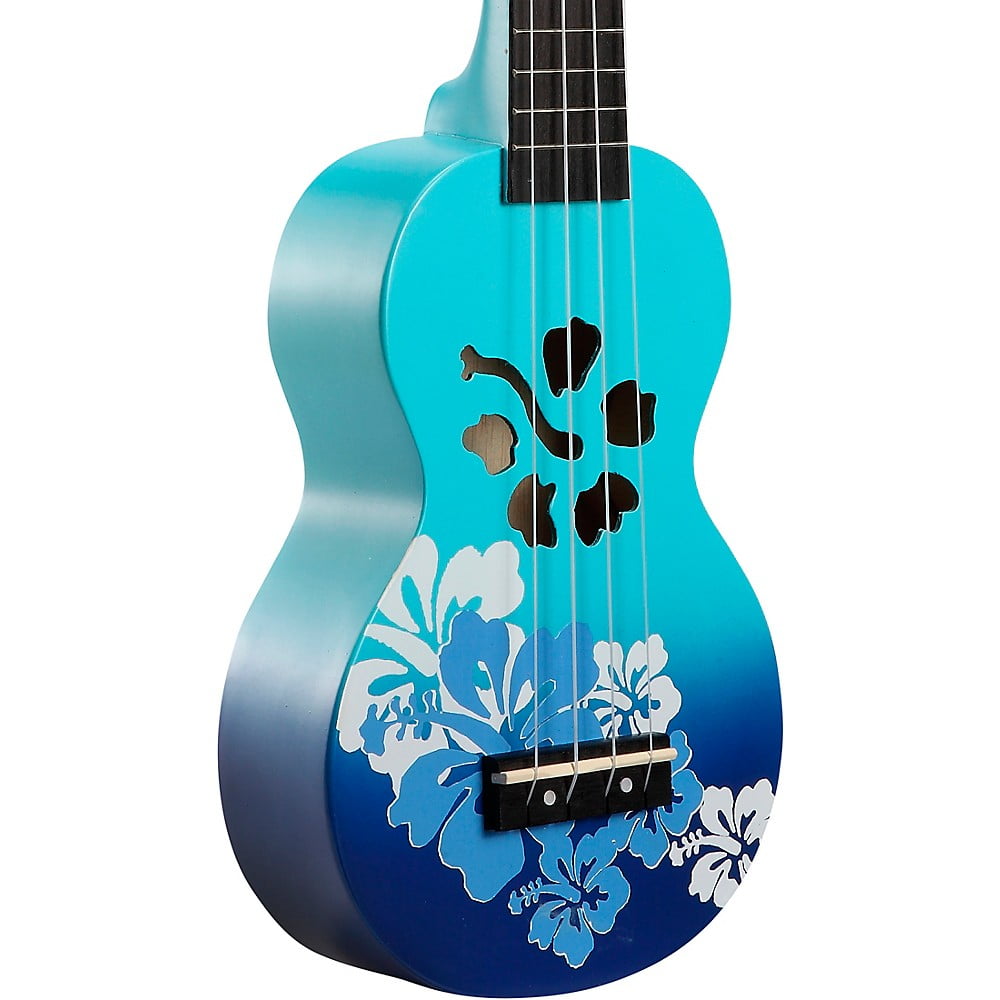 Mahalo Hibiscus Flower Soprano Ukulele Blue Walmart