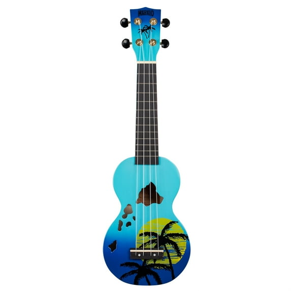 Hawaii Soprano Ukulele w/Bag Blue Burst