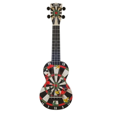 Mahalo Ukuleles MA1DR-U Mahalo Art Series Soprano Ukulele, Darts Motiff