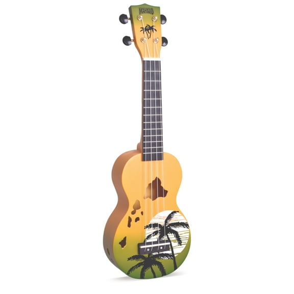 Hawaii Soprano Ukulele w/Bag Green Burst