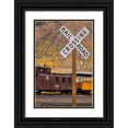 thumbnail image 1 of Mahan, Kathy 11x14 Black Ornate Wood Framed with Double Matting Museum Art Print Titled - Railroad Crossing, 1 of 4
