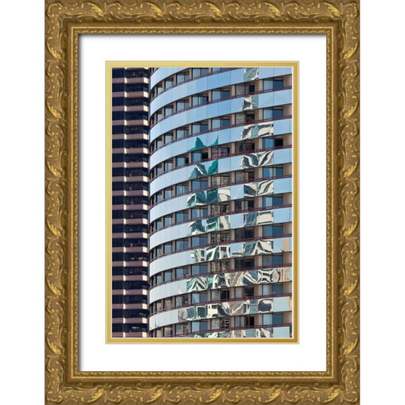 Mahan, Kathy 11x14 Gold Ornate Wood Framed with Double Matting Museum Art Print Titled - San Diego Reflections I