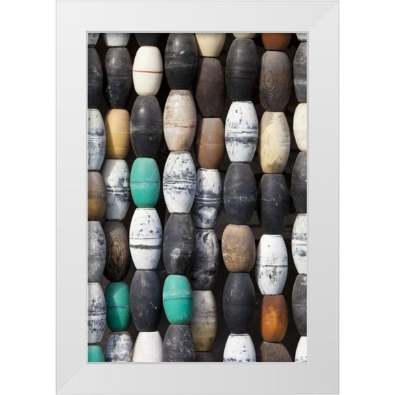 Mahan, Kathy 11x14 White Modern Wood Framed Museum Art Print Titled - Fishing Floats IV