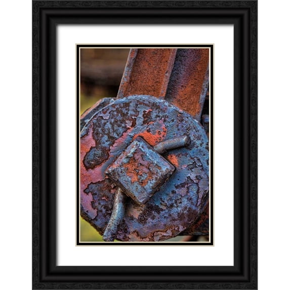 Mahan, Kathy 13x18 Black Ornate Wood Framed with Double Matting Museum Art Print Titled - Train Details V