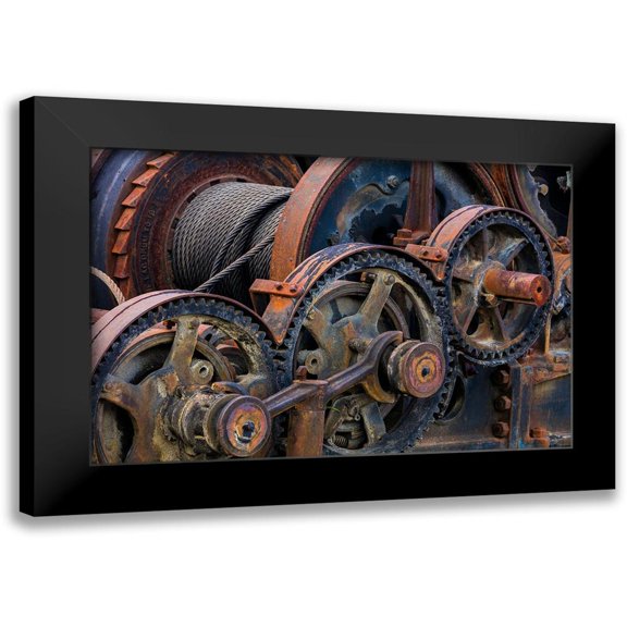 Mahan, Kathy 14x11 Black Modern Framed Museum Art Print Titled - Mining Equipment II
