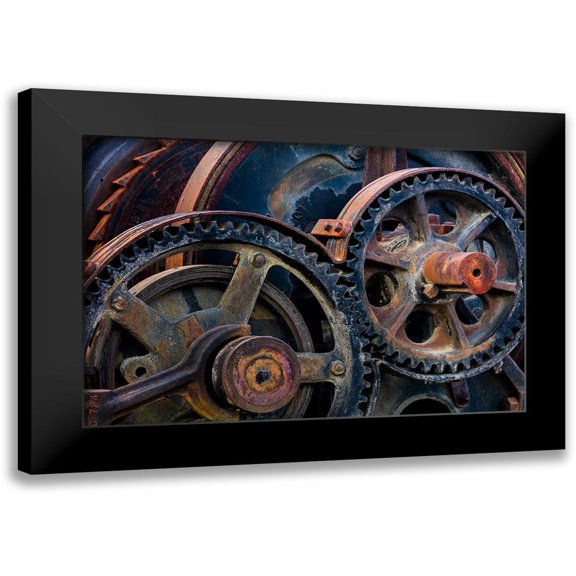 Mahan, Kathy 14x11 Black Modern Framed Museum Art Print Titled - Mining Equipment I