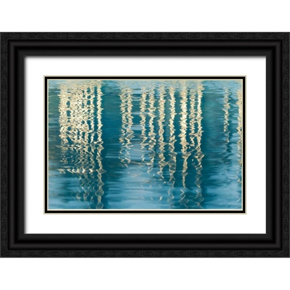 Mahan, Kathy 14x11 Black Ornate Wood Framed with Double Matting Museum Art Print Titled - Blue Reflections II