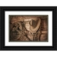 thumbnail image 1 of Mahan, Kathy 14x11 Black Ornate Wood Framed with Double Matting Museum Art Print Titled - Cowboy Hat and Rope, 1 of 4