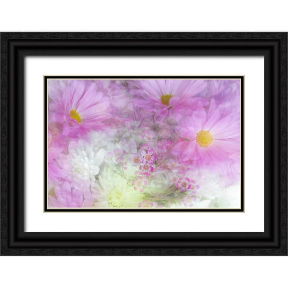 Mahan, Kathy 14x11 Black Ornate Wood Framed with Double Matting Museum Art Print Titled - Flower Impressions II