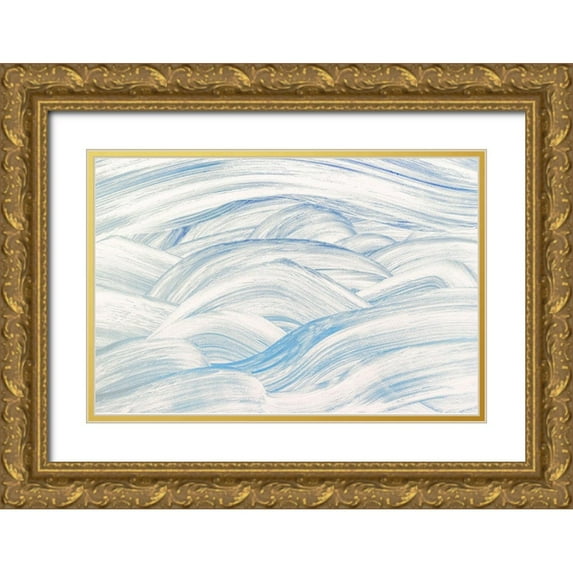 Mahan, Kathy 14x11 Gold Ornate Wood Framed with Double Matting Museum Art Print Titled - Turbulent Waters II