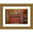 thumbnail image 1 of Mahan, Kathy 14x11 Gold Ornate Wood Framed with Double Matting Museum Art Print Titled - Weathered Door III, 1 of 4