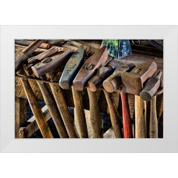 Mahan, Kathy 14x11 White Modern Wood Framed Museum Art Print Titled - Blacksmith Shop II