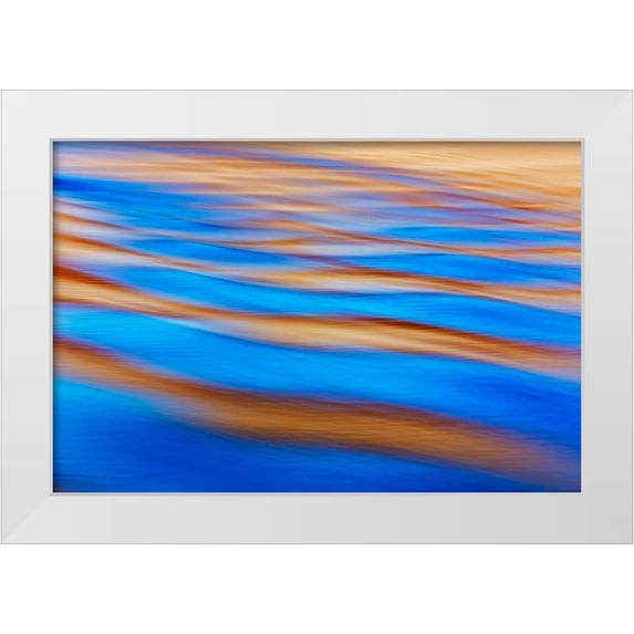 Mahan, Kathy 14x11 White Modern Wood Framed Museum Art Print Titled - Electric Blue II