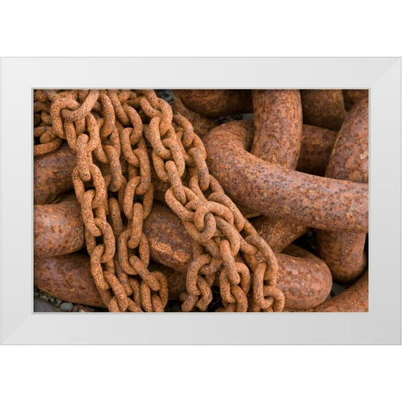 Mahan, Kathy 14x11 White Modern Wood Framed Museum Art Print Titled - Maritime Chain II