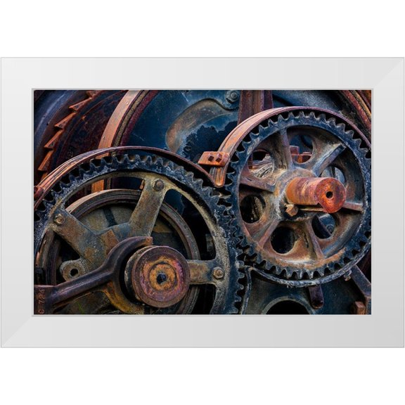 Mahan, Kathy 14x11 White Modern Wood Framed Museum Art Print Titled - Mining Equipment I