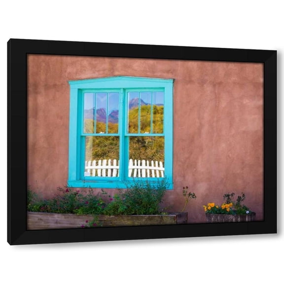 Kathy Mahan 14x12 Black Modern Wood Framed Wall Art Titled - New Mexico Adobe II