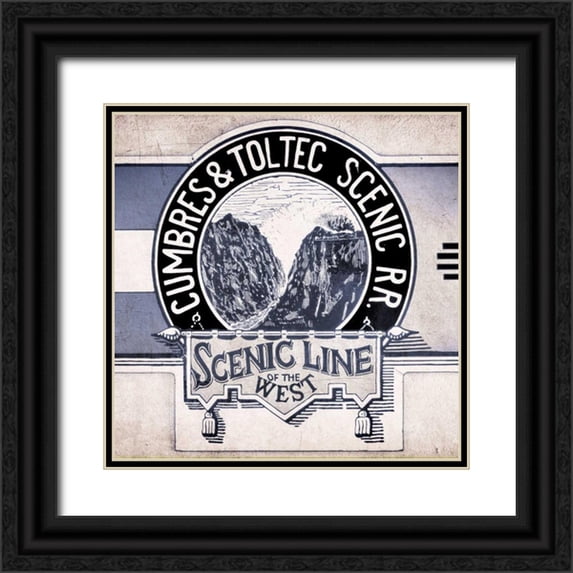 Mahan, Kathy 15x15 Black Ornate Wood Framed with Double Matting Museum Art Print Titled - Railroad Logo II