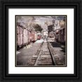 thumbnail image 1 of Mahan, Kathy 15x15 Black Ornate Wood Framed with Double Matting Museum Art Print Titled - Vintage Train Yard III, 1 of 4