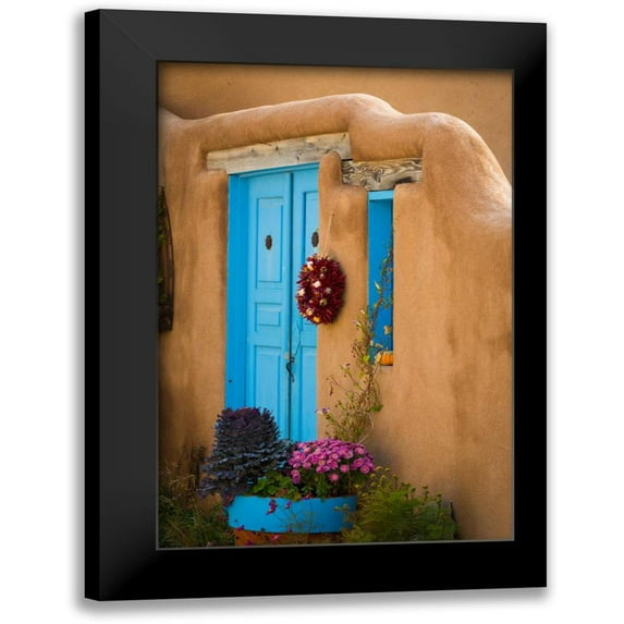 Mahan, Kathy 17x24 Black Modern Framed Museum Art Print Titled - Blue Door IV