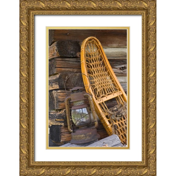 Mahan, Kathy 17x24 Gold Ornate Wood Framed with Double Matting Museum Art Print Titled - Fishing Cabin II