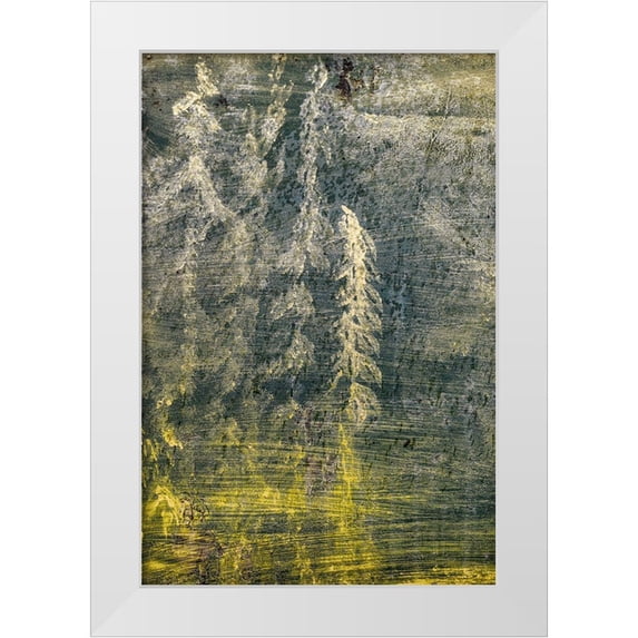 Mahan, Kathy 17x24 White Modern Wood Framed Museum Art Print Titled - Paint on an Oil Drum I