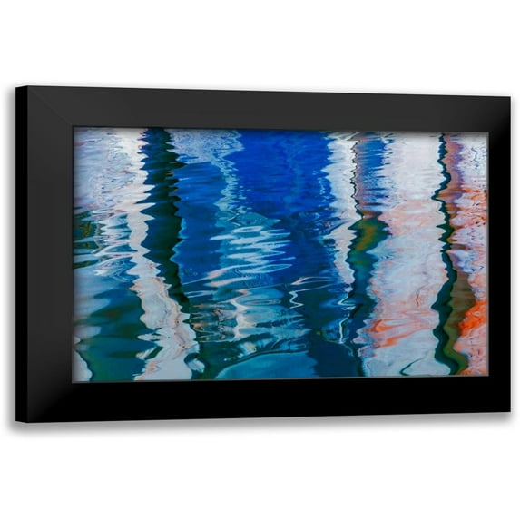 Mahan, Kathy 18x13 Black Modern Framed Museum Art Print Titled - Abstract Reflections I