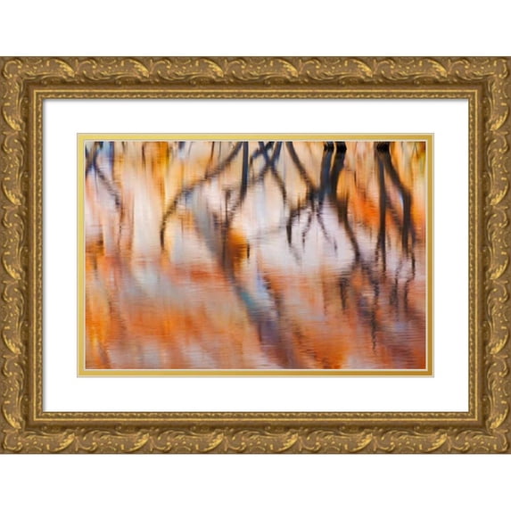 Mahan, Kathy 18x13 Gold Ornate Wood Framed with Double Matting Museum Art Print Titled - Lake Powell Reflections IV