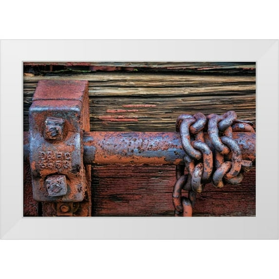 Mahan, Kathy 18x13 White Modern Wood Framed Museum Art Print Titled - Train Details III