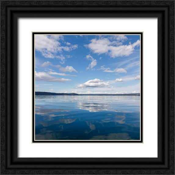 Mahan, Kathy 20x20 Black Ornate Wood Framed with Double Matting Museum Art Print Titled - Hood Canal