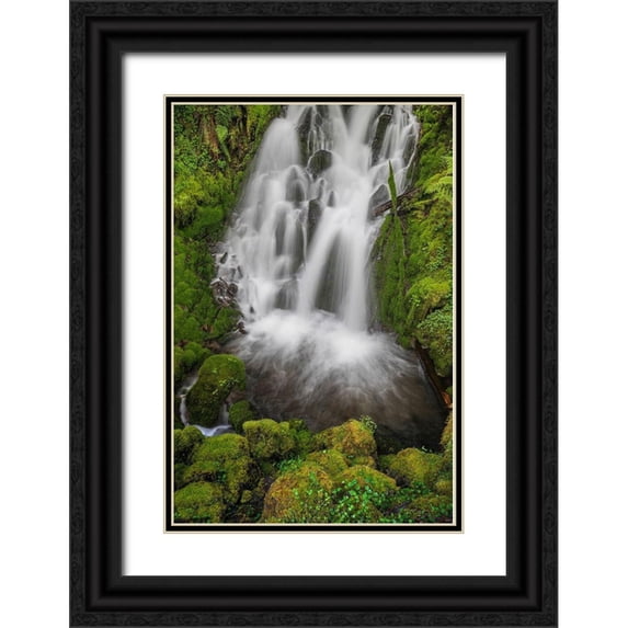 Mahan, Kathy 23x32 Black Ornate Wood Framed with Double Matting Museum Art Print Titled - Waterfall II