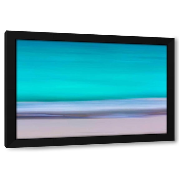 Kathy Mahan 24x17 Black Modern Wood Framed Wall Art Titled - Tropical Abstract VII