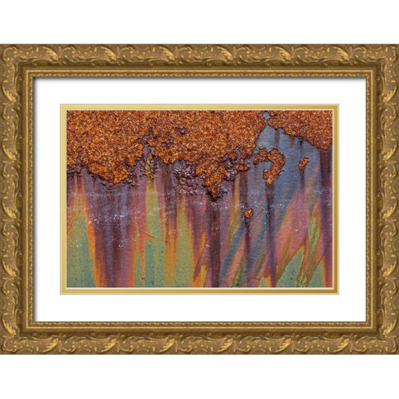Mahan, Kathy 24x17 Gold Ornate Wood Framed with Double Matting Museum Art Print Titled - Rust I